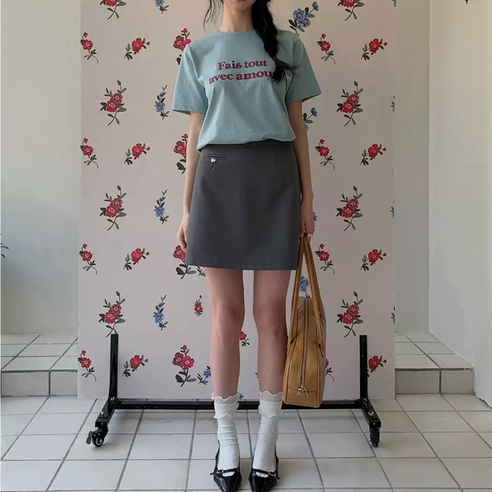 Gray Women's mini Skirt shorts